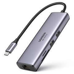 Многофункциональный концентратор Ugreen 6в1 USB Type C - 2x USB 3.2 Gen 1 / цена и информация | Кабели для телефонов | hansapost.ee