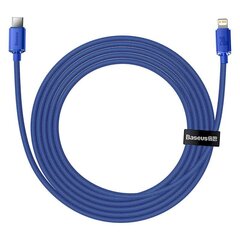Baseus Crystal kaabel USB-C to Lightning, 20W, PD, 2m (sinine) hind ja info | Mobiiltelefonide kaablid | hansapost.ee