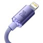 Baseus Crystal kaabel USB-C to Lightningiga, 20 W, PD, 1,2 m (lilla) цена и информация | Mobiiltelefonide kaablid | hansapost.ee