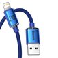 Baseus Crystal kaabel USB to Lightning, 2,4A, 2m (sinine) hind ja info | Mobiiltelefonide kaablid | hansapost.ee