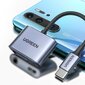 Ugreen heliadapter C-tüüpi USB (mees) – C-tüüpi USB PD QC (emane) + 3,5 mm minipistik (emane) hall (CM231) цена и информация | Mobiiltelefonide kaablid | hansapost.ee