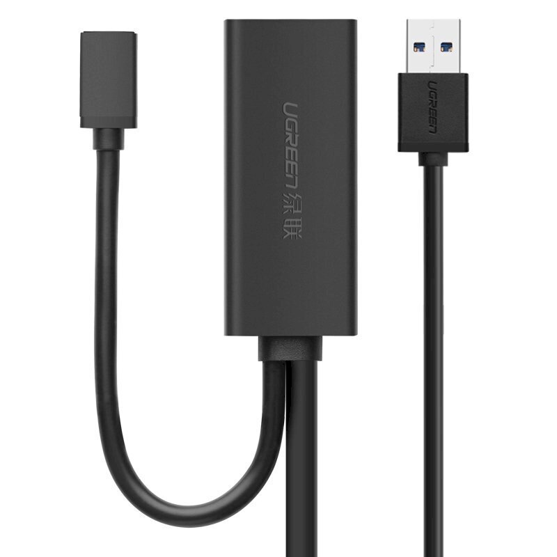 Ugreen Active Kick USB 3.2 Gen 1 pikenduskaabel (USB 3.0, USB 3.1 Gen 1) 10 m must (US175) цена и информация | USB adapterid ja jagajad | hansapost.ee
