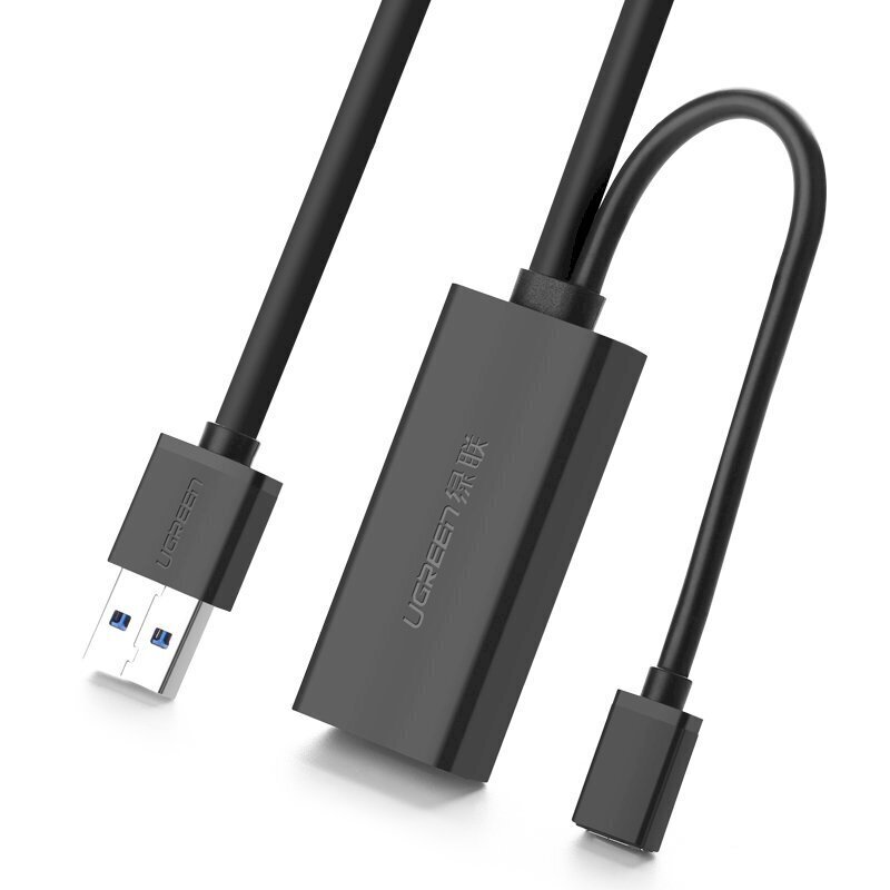 Ugreen Active Kick USB 3.2 Gen 1 pikenduskaabel (USB 3.0, USB 3.1 Gen 1) 10 m must (US175) hind ja info | USB adapterid ja jagajad | hansapost.ee