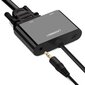 Ugreen mini HDMI (isane) – VGA (emane) / HDMI (emane) + minipistik 3,5 mm (emane) adapter must (CM101) цена и информация | Mobiiltelefonide kaablid | hansapost.ee
