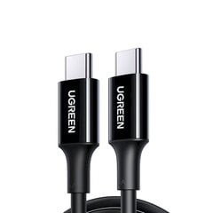 Ugreen kaabel USB Type C (isane) kuni Type C (isane) kaabel 1 m must (US300) hind ja info | Mobiiltelefonide kaablid | hansapost.ee