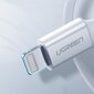 Ugreen MFi kaabel USB Type C – Lightning 3A 1,5 m valge (US171) цена и информация | Mobiiltelefonide kaablid | hansapost.ee
