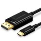 Ugreen ühesuunaline C-tüüpi USB-ekraaniport 4K 1,5 m must (MM139) adapterkaabel hind ja info | Mobiiltelefonide kaablid | hansapost.ee