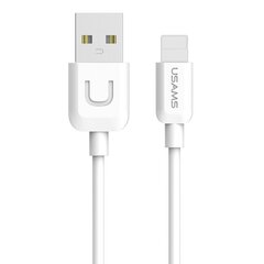 Usams U-TURN Universal Silicone Apple Lightning (MD818ZM/A) USB Data & Charger Cable 1m White hind ja info | Mobiiltelefonide kaablid | hansapost.ee