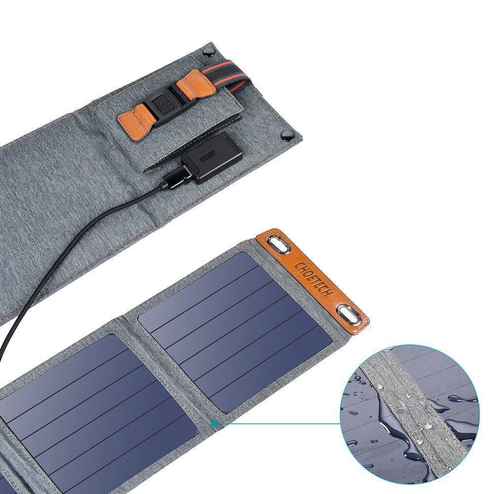 Choetechi kokkupandav reisi päikeseenergia päikeseenergia laadija 14 W USB 5 V / 2,4 A päikesepaneeli hall (SC004) hind ja info | Akupangad | hansapost.ee