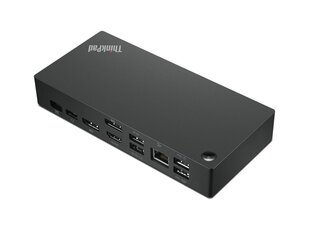 Адаптер ThinkPad Universal USB USB-C Dock (Max displays: 3, Max resolution: 4K/60Hz, Supports: 2x4K/60Hz, 1xEthernet LAN (RJ-45), 2xDP 1.4, 1xHDMI 2.0, 3xUSB 3.1 (1 always-on) 2xUSB 2.0, 1xUSB-C, 1x цена и информация | Адаптеры и USB-hub | hansapost.ee