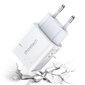 Choetech USB-reisi seinalaadija Type C 20W toiteallikas + USB-kaabel Type C - Lightning 1,2m valge (PD5005) hind ja info | Laadijad mobiiltelefonidele | hansapost.ee