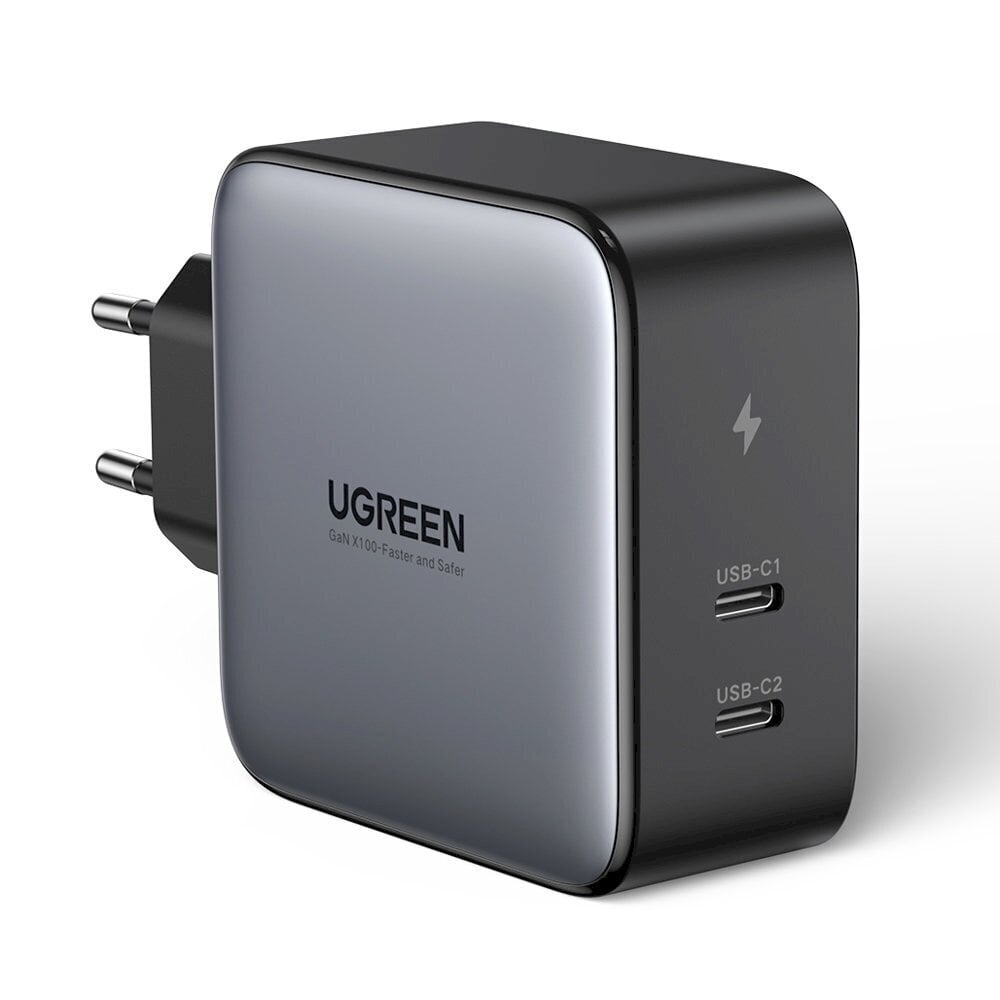 Mobiiltelefoni laadija Ugreen 2x USB Type C 100W Power Delivery, hall цена и информация | Laadijad mobiiltelefonidele | hansapost.ee