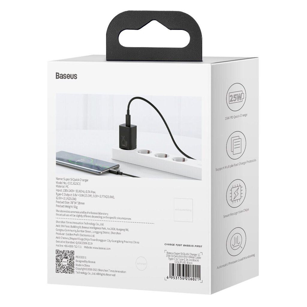 Baseus Super Si 1C CCSP020101 hind ja info | Laadijad mobiiltelefonidele | hansapost.ee
