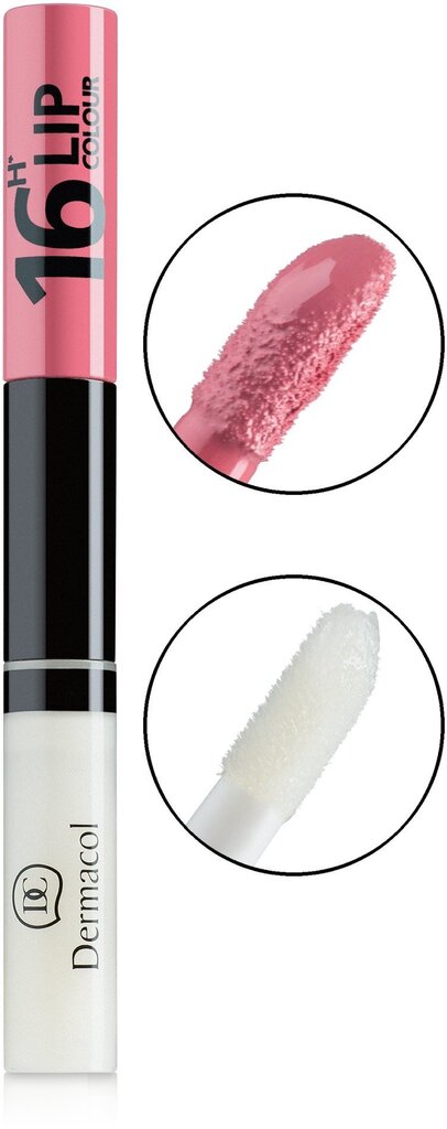 Kahepoolne huuleläige Dermacol 16H Lip Colour 4.8 g, 21 hind ja info | Huulekosmeetika | hansapost.ee