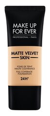 Matt jumestuskreem Make Up For Ever Matte Velvet Skin Liquid Full Coverage Foundation 24H, 30 ml hind ja info | Jumestuskreemid ja puudrid | hansapost.ee