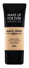 Matt jumestuskreem Make Up For Ever Matte Velvet Skin Liquid Full Coverage Foundation 24H, 30 ml, Y - 355 Neutral Beige hind ja info | Jumestuskreemid ja puudrid | hansapost.ee