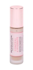 Peitev ja niisutav jumestuskreem Makeup Revolution London Conceal & Hydrate Make up 23 ml, F3 hind ja info | Makeup Revolution Parfüümid, lõhnad ja kosmeetika | hansapost.ee