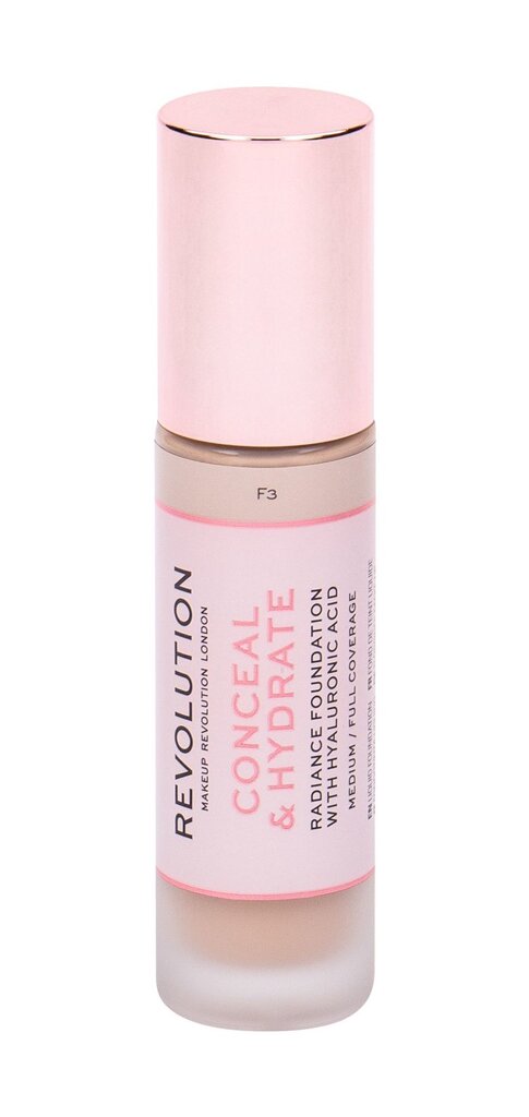 Peitev ja niisutav jumestuskreem Makeup Revolution London Conceal & Hydrate Make up 23 ml, F3 hind ja info | Jumestuskreemid ja puudrid | hansapost.ee