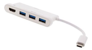 USB jaotur Deltaco USBC-HUB102, USB C - USB A/HDMI hind ja info | USB adapterid ja jagajad | hansapost.ee