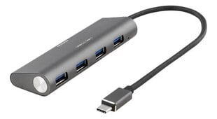 USB jaotur Deltaco USBC-1207, USB C - USB A цена и информация | Адаптеры и USB-hub | hansapost.ee