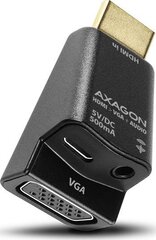 HDMI - VGA Adapter : Full HD, AUDIO OUT, power IN, AXAGON RVH-VGAM hind ja info | USB adapterid ja jagajad | hansapost.ee