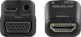 HDMI - VGA Adapter : Full HD, AUDIO OUT, power IN, AXAGON RVH-VGAM hind ja info | USB adapterid ja jagajad | hansapost.ee