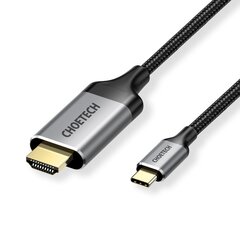 Адаптер однонаправленного кабеля Choetech USB Type C (штекер) на HDMI (штекер) 4K 60 Гц 2 м, черный (CH0021-BK) цена и информация | Адаптеры, USB-разветвители | hansapost.ee