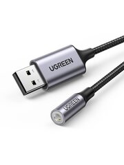 UGREEN CM477 Audio Adapter, USB to Mini Jack 3.5mm AUX (grey) цена и информация | Адаптеры и USB-hub | hansapost.ee