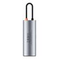 Baseus Metal Gleam seeria multifunktsionaalne USB HUB 7in1 Type C HDMI TF PD kaardilugeja hall цена и информация | USB adapterid ja jagajad | hansapost.ee