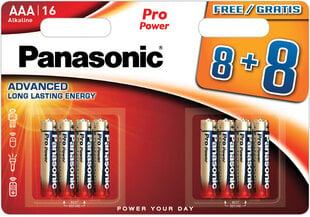 Батарейка Panasonic Pro Power LR03PPG/16B (8+8шт) цена и информация | Батарейки | hansapost.ee