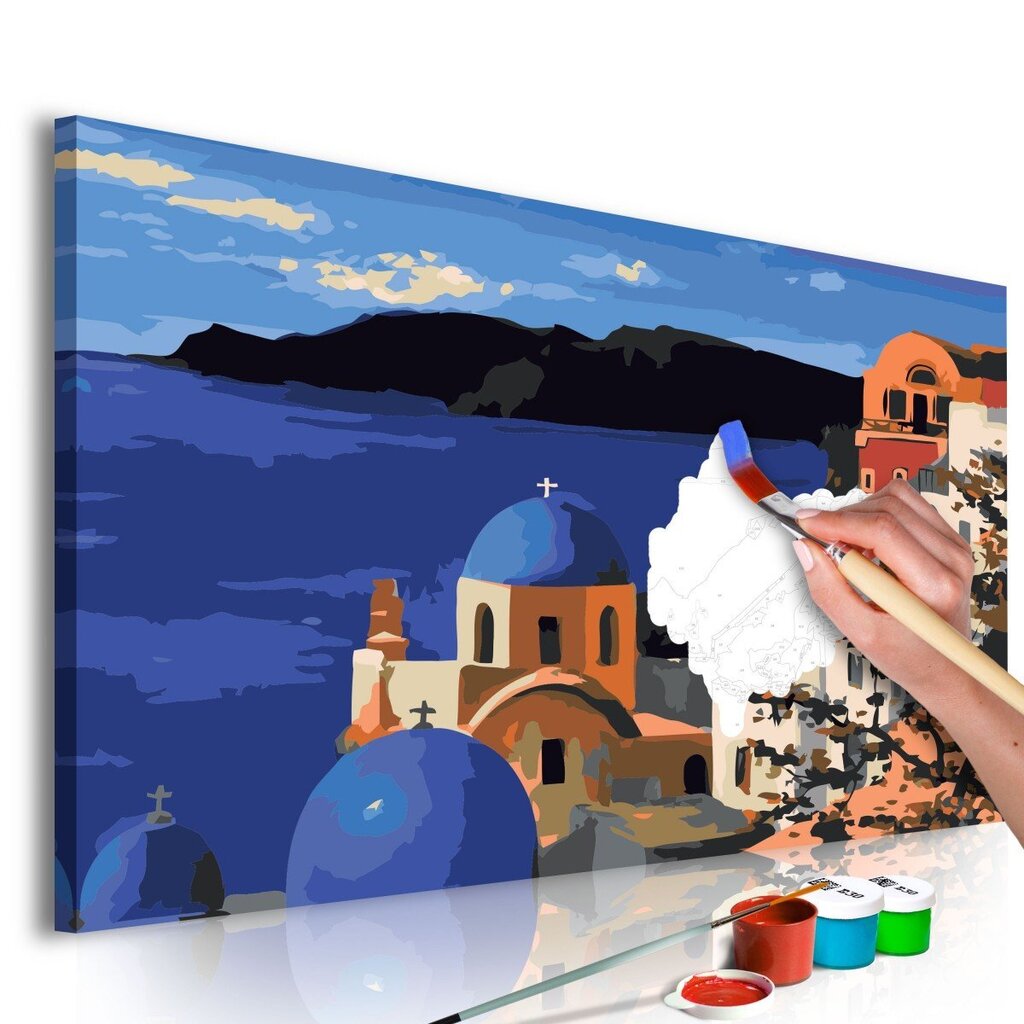 Maalimine numbrite järgi Santorini 60x40cm цена и информация | Maalimiskomplektid numbrite järgi | hansapost.ee