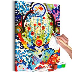 Картина по номерам Олени и цветы 40х60 см цена и информация | Живопись по номерам | hansapost.ee