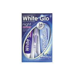 Valgendav hambapasta /White Glo / Night & Day Whitening Toothpaste 130 ml. Kaasas hambahari! hind ja info | Hambaharjad, hampapastad ja suuloputusvedelikud | hansapost.ee