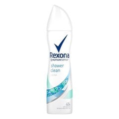 Pihustatav deodorant - antiperspirant Rexona Motion Sense Shower Clean naistele 150 ml price and information | Deodorants | hansapost.ee