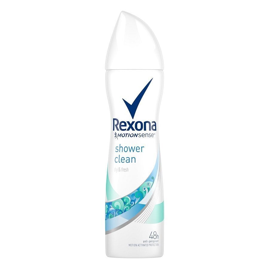 Pihustatav deodorant - antiperspirant Rexona Motion Sense Shower Clean naistele 150 ml hind ja info | Deodorandid | hansapost.ee