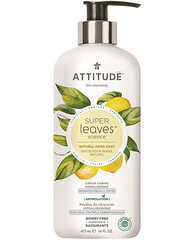 Attitude Super Leaves Hand Soap Lemon Leaves-Kätepesuseep sidrunilehe ekstraktiga 473 ml hind ja info | Seebid | hansapost.ee