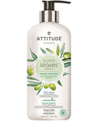 Attitude Super Leaves Hand Soap Olive Leaves -Kätepesuseep oliivilehe ekstraktiga 473 ml price and information | Soaps | hansapost.ee