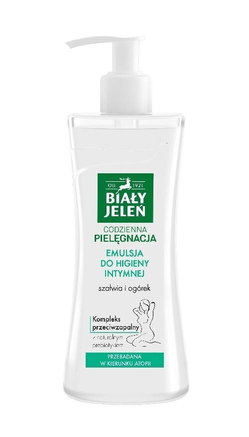 Intiimpesuvahend-emulsioon salvei ja kurgiga Bialy Jelen 265 ml hind ja info | Intiimhügieeni tooted | hansapost.ee