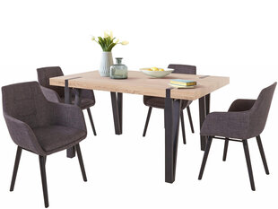 Комплект мебели для столовой Notio Living Shelia 150/Buckley, темно-серый цена и информация | Комплекты мебели для столовой | hansapost.ee