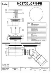 Duši sifoon McAlpine HC2730-PB / 90 hind ja info | Sifoonid ja põhjaklapid | hansapost.ee