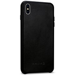 Tagakaaned Evelatus    Apple    Leather case for Apple iPhone X    Black hind ja info | Telefonide kaitsekaaned ja -ümbrised | hansapost.ee