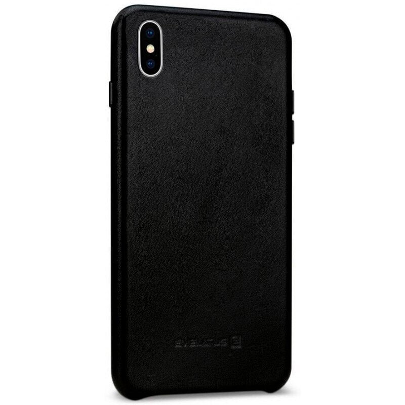 Tagakaaned Evelatus    Apple    Leather case for Apple iPhone X    Black hind ja info | Telefonide kaitsekaaned ja -ümbrised | hansapost.ee