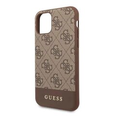 Чехол Guess GUHCN61G4GLBR 4G для iPhone 11, коричневый цена и информация | Guess Телефоны и аксессуары | hansapost.ee