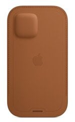 Apple iPhone 12 Pro Max Leather Sleeve with MagSafe, Saddle Brown hind ja info | Apple Mobiiltelefonid ja lisatarvikud | hansapost.ee