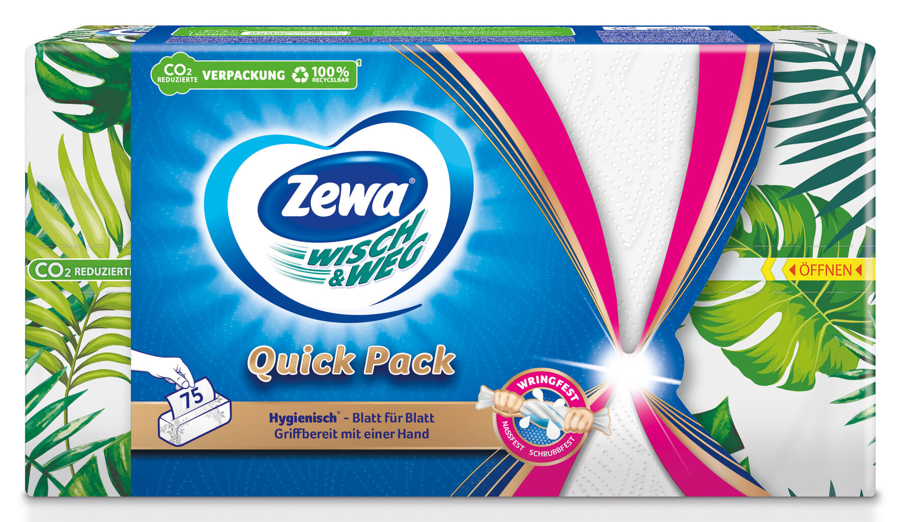 Paberrätikud ZEWA W&W Quick Pack, 75 tk. цена и информация | WC-paber ja majapidamispaber | hansapost.ee