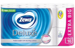 Tualettpaber ZEWA Deluxe Pure White, 3 kihti, 16 rulli hind ja info | WC-paber ja majapidamispaber | hansapost.ee
