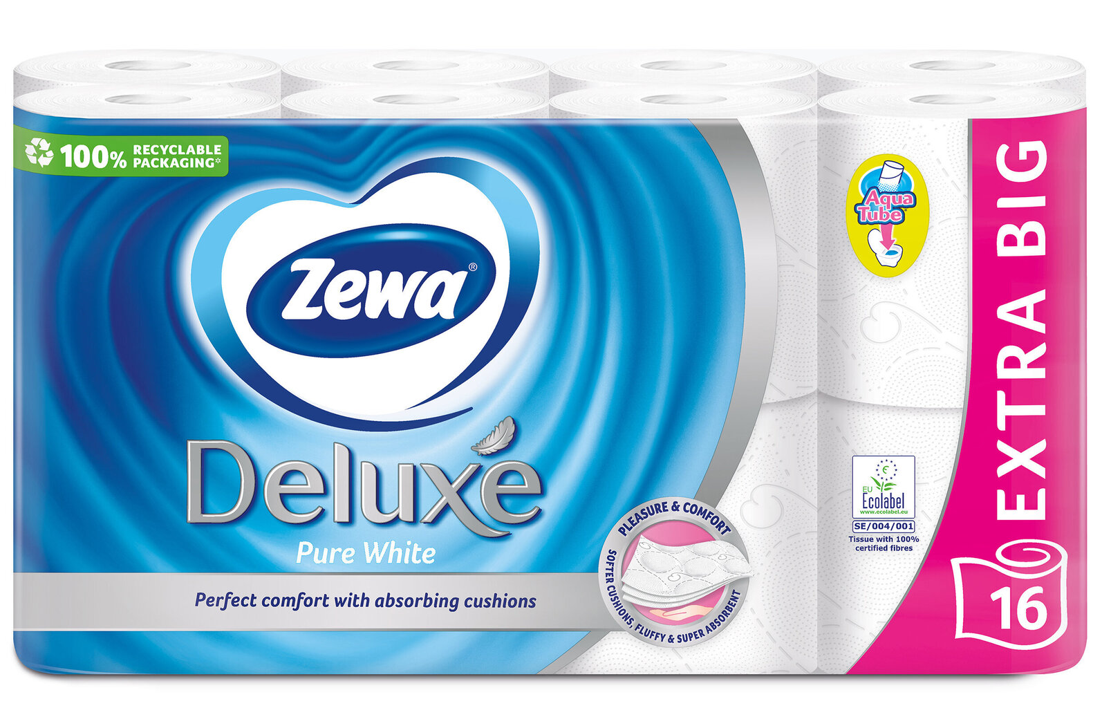 Tualettpaber ZEWA Deluxe Pure White, 3 kihti, 16 rulli цена и информация | WC-paber ja majapidamispaber | hansapost.ee