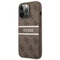 GUHCP13X4GDBR Guess PU 4G Printed Stripe Case for iPhone 13 Pro Max Brown hind ja info | Telefonide kaitsekaaned ja -ümbrised | hansapost.ee
