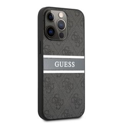 GUHCP13X4GDGR Guess PU 4G Printed Stripe Case for iPhone 13 Pro Max Grey цена и информация | Чехлы для телефонов | hansapost.ee