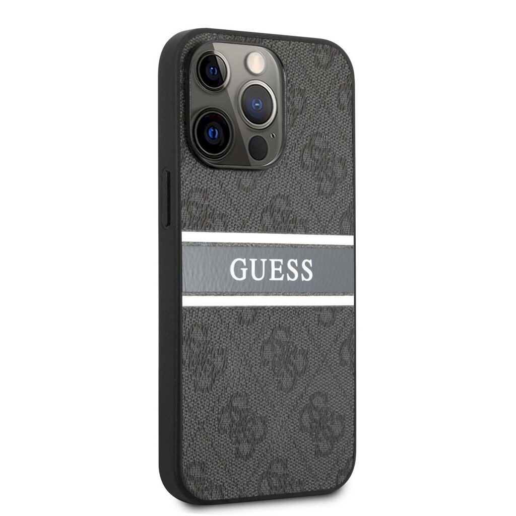 GUHCP13X4GDGR Guess PU 4G Printed Stripe Case for iPhone 13 Pro Max Grey цена и информация | Telefonide kaitsekaaned ja -ümbrised | hansapost.ee